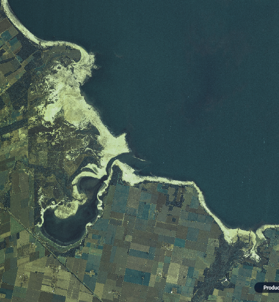 Imagen satelital de la laguna Mar Chiquita procesada por la CONAE en el marco del Inventario de Humedales de Córdoba